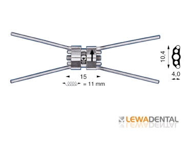 Palatal expander / RPE screw 15, max. 11 mm