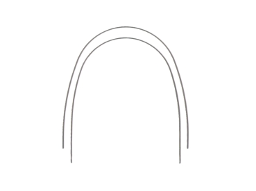 Stainless steel, Coated tooth-coloured archwires, Euro Form, ROUND