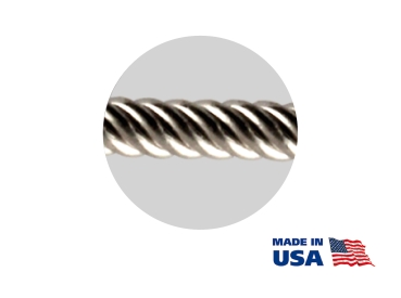 Retainer wire, Stainless steel, 6-strand