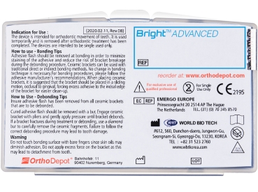 Bright™ ADVANCED, Set (Upper / Lower  3 - 3), Roth .022"