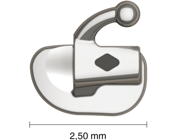 VIPER™, Klebe-Bukkalröhrchen, Mini (Zahn 17, 37) Standard .022", Torque 0°, Offset 0°