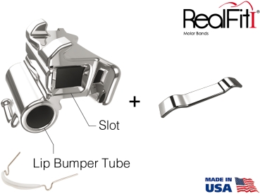 RealFit™ I - Intro Kit - Mandibular - Double combination incl. Lip bumper tube (tooth 46, 36) MBT* .018"