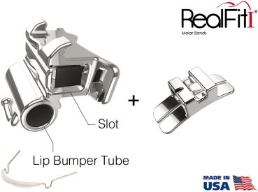 RealFit™ I - Intro-Kit, UK, Zweifach-Kombination inkl. Lip Bumper-Tube + lin. Schloß (Zahn 46, 36) MBT* .022"