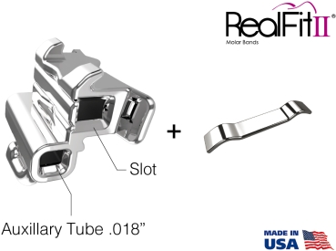 RealFit™ II snap - Intro Kit - Mandibular - Double combination (tooth 46, 36) MBT* .018"