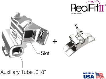 RealFit™ II snap - Mandibular - Double combination + lin. Sheath (tooth 36) MBT* .022"