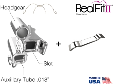 RealFit™ II snap - Intro-Kit, OK, 3-fach-Kombination (Zahn 17, 16, 26, 27) MBT* .018"