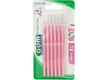 GUM Bi-Direction Brushes 1.2mm Blister