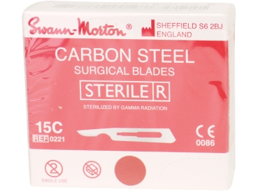Scalpel blades SM carbon 15C ster.100pcs