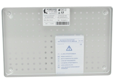 Tray bottom alu perforated silver 28x18 pc
