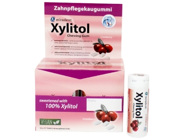 miradent Xylitol Gum Cranberry 12x30St