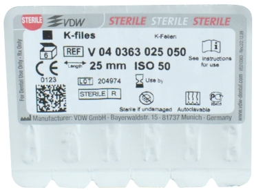 K files 63/ 50 25mm sterile 6pcs