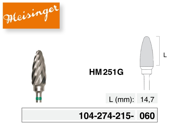 Hartmetallfräse "HM 251G" (Meisinger)