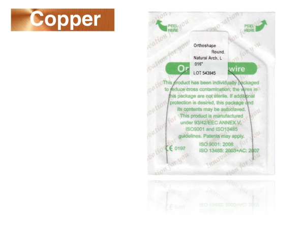 Nickel-Titan Copper 35°C, Universal, RECHTECKIG