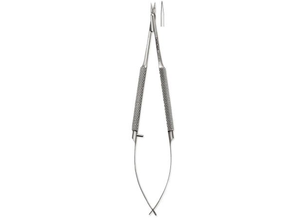 Chirurgische Schere Castroviejo, runder Griff, 150 mm