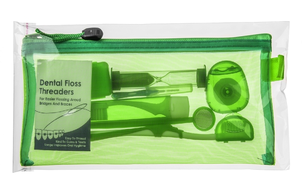 Orthodontic Kit, Mesh bag, green