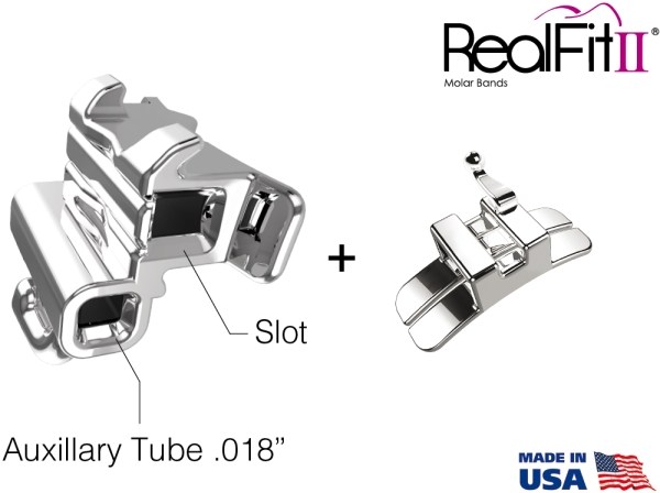 RealFit™ II snap - Mandibular - Double combination + lin. Sheath (tooth 46) Roth .018"