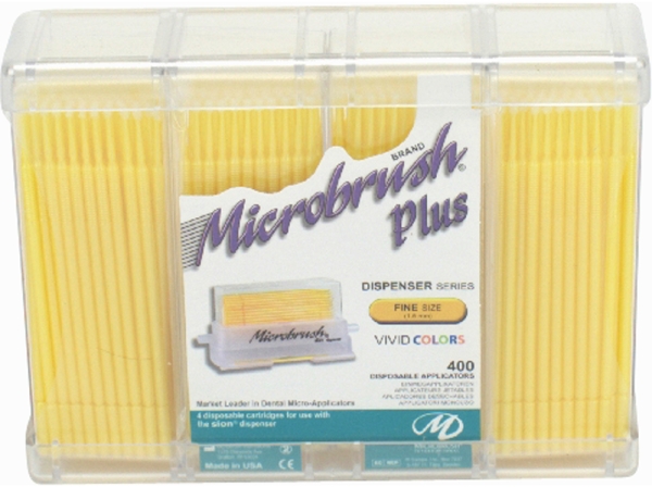 Microbrush plus fine yellow 400pcs