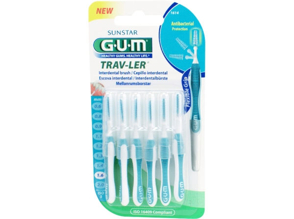 GUM TRAV-LER 1,6 fir blue 6pcs