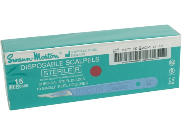 Disposable scalpel Swann M. No.15 ster. 10pcs