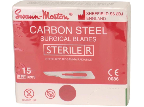 Scalpel blades SM carbon 15 ster.100pcs