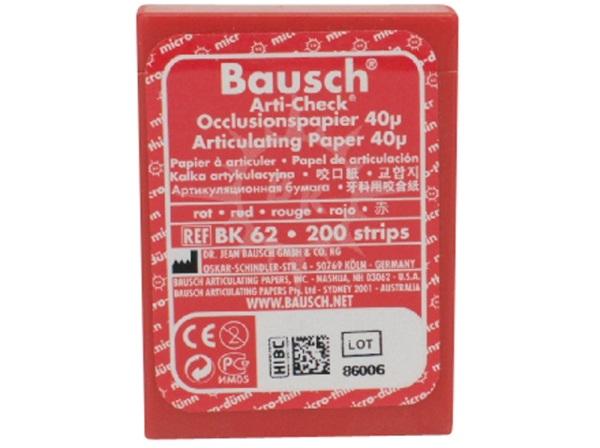 Occlusion paper red BK 62 Pa