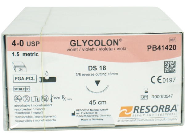 Glycolon violet 4/0 DS18 2Dtz