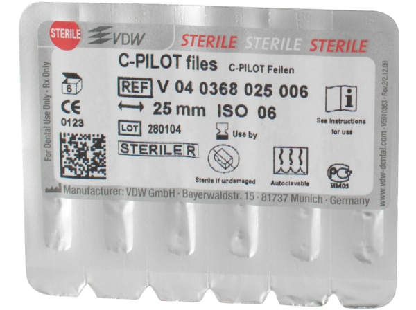 C-Pilot files sterile 006 25mm 6pcs