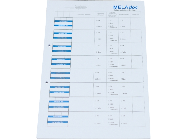 Meladoc documentation sheets Bl