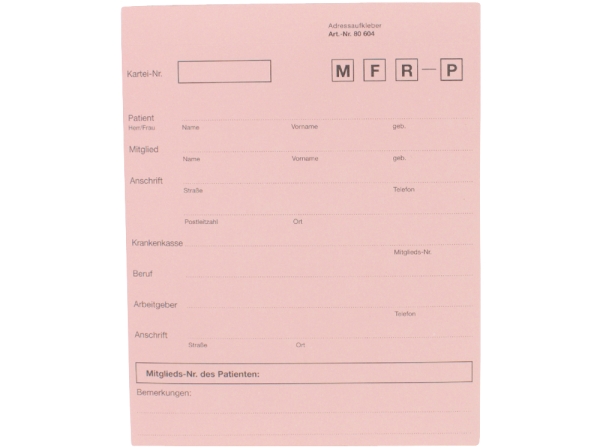 Address sheet pink A5 504 50pcs