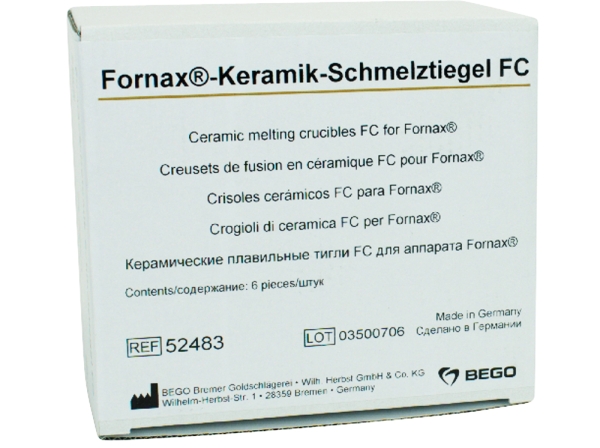 Fornax ceramic crucible 6pcs