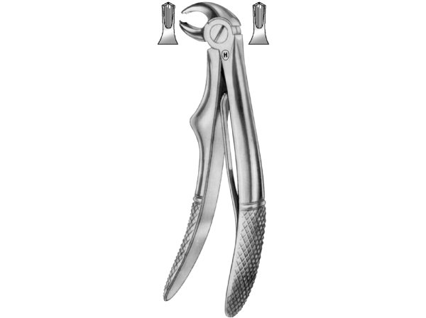 Extracting forceps for children engl. pattern (incl. spring), lower molars, fig. 1 (Hammacher)