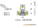 Bertoni 3D screw, 3 sectors, angulated