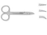 Contouring scissors, serrated